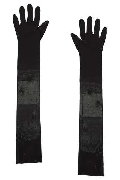 Norma Kamali Long Gloves In Black