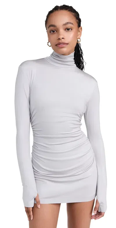 Norma Kamali Long Sleeve Turtleneck Pickleball Dress Dove