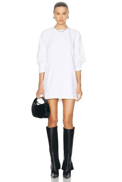 Norma Kamali Oversized Raglan Sleeve Mini Dress In Snow White