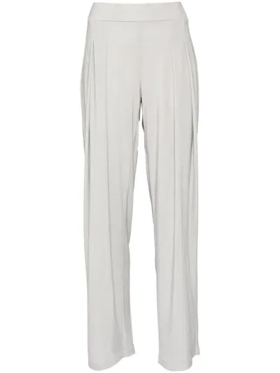 Norma Kamali Pleated Straight Trousers In Neutrals