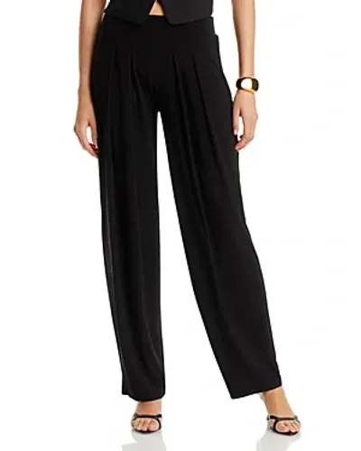 Norma Kamali Pleated Trousers In Black