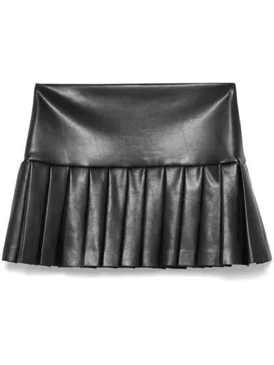 Norma Kamali Pleated Pickleball Skirt In Black