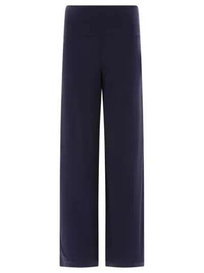 Norma Kamali Straight Leg Trousers In Blue