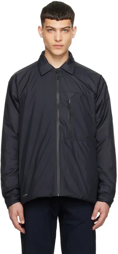 Norse Projects Arktisk Navy Midlayer Shirt In 7004 Dark Navy