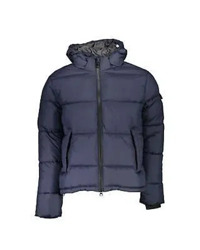 Pre-owned North Sails Removable Hooded Jacket With Multiple Pockets And Zip In Blau