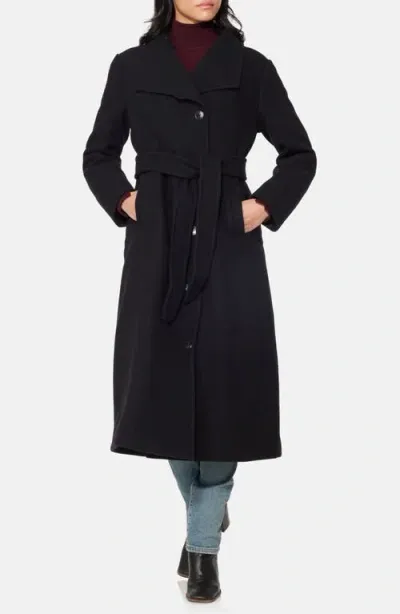 Norwegian Wool City Down Coat In Black