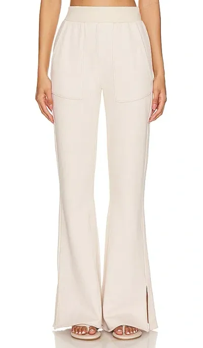 Nsf Rusty Side Slit Flair Pant In Naturale