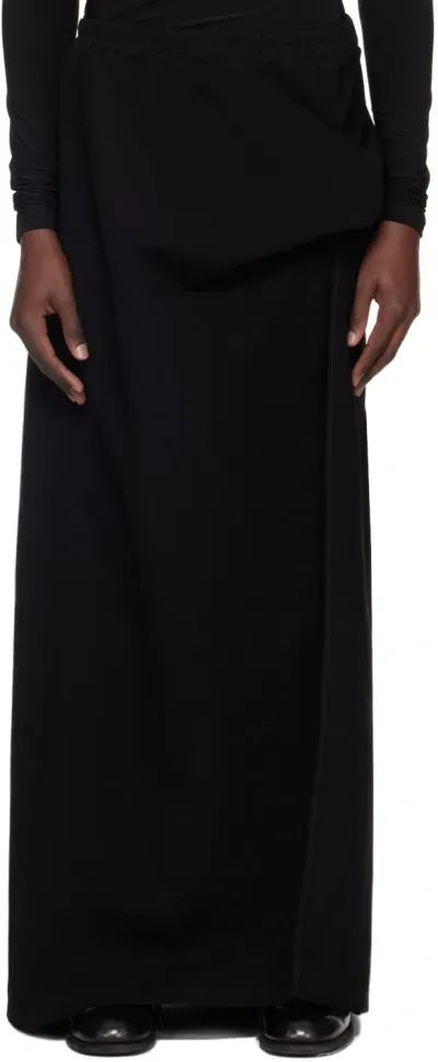 Nuba Black Pleated Maxi Skirt