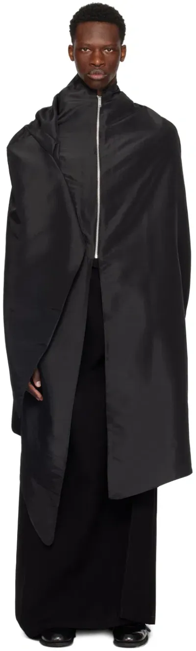 Nuba Black Poncho Coat