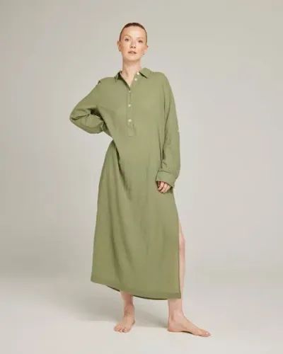 Nudea The Maxi Shirt In Sage