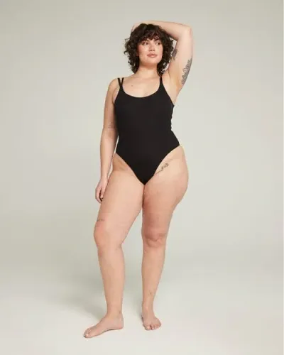 Nudea The Organic Cotton Classic Bodysuit In Black