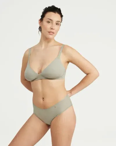 Nudea The Stretch Easy Does It Bralette In Sage Green