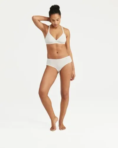 Nudea The Stretch Mid Rise Bikini Brief In White