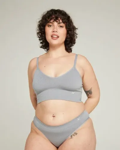 Nudea The Tencel Seamless Bralette In Storm Grey