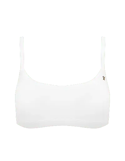 Nudea Women's The Stretch Scoop Neck Bralette - Cotton White