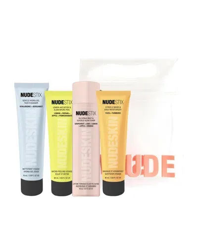 Nudestix 4-step Citrus Skin Renewal Set For Sensitive Skin In White