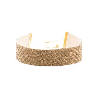 Nué Charlotte Rhinestone-embellished Choker In Gold