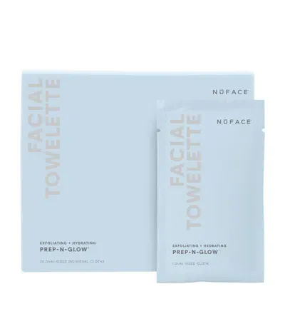 Nuface Prep-n-glow Cleanse + Exfoliation Cloths In White