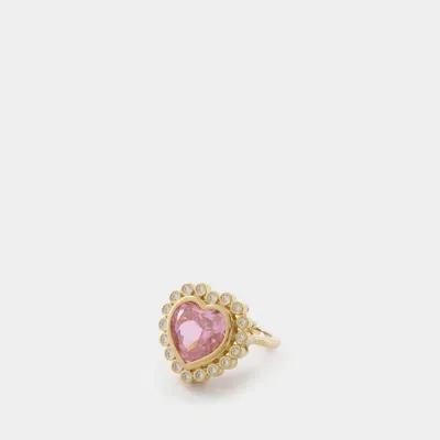 Numbering N-dia Heart Ring 3, /gold Plated In Pink