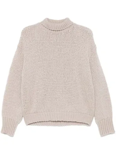 Nuur Brushed-knit Sweater In Neutrals