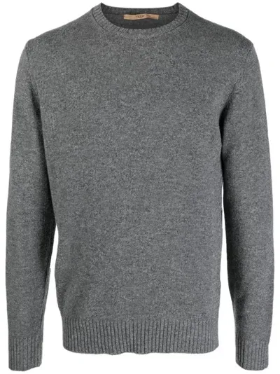 Nuur Crew-neck Knitted Jumper In Grey