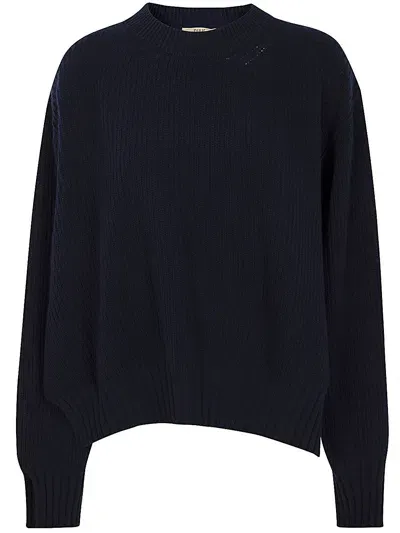 Nuur Long Sleeves Round Neck Sweater In Azul