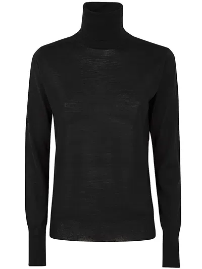 Nuur Long Sleeves Turtle Neck Sweater In Negro