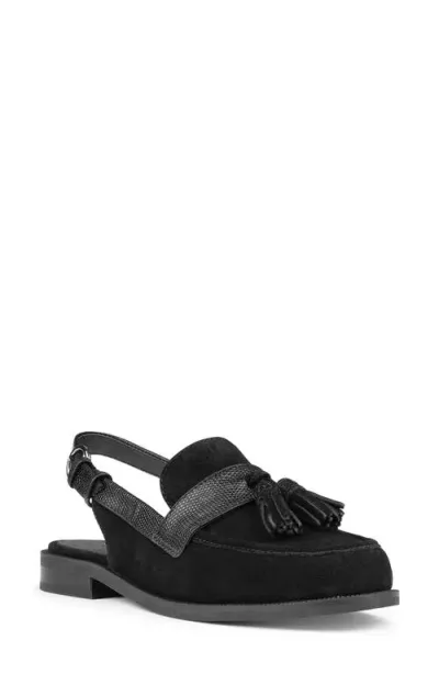 Nydj Audrina Slingback Tassel Loafer In Black