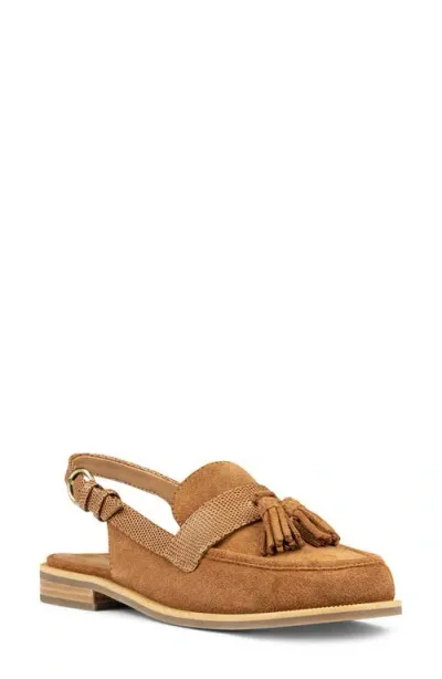 Nydj Audrina Slingback Tassel Loafer In Cognac