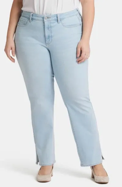 Nydj Barbara Side Slit Bootcut Jeans In Blue