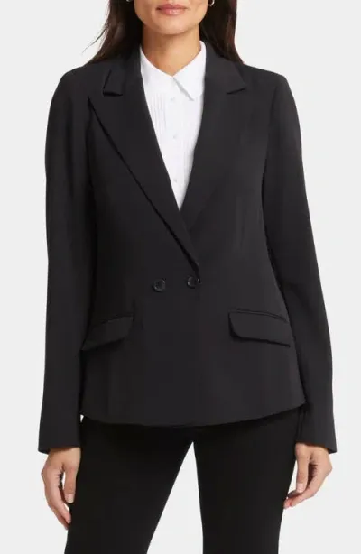 Nydj Modern Double Breasted Blazer In Black