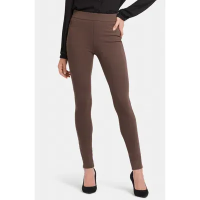 Nydj Sculpt-her™ Modern Ponte Leggings In Coffee Bean