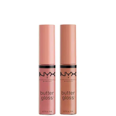 Nyx Professional Makeup Butter Gloss Lip Gloss Duo - Madeleine And Tiramisu In White