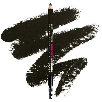 Nyx Professional Makeup Powder Louder 12hr Wear Buildable Micro-fibres Brow Pencil 2g (various Shades) - Black In White