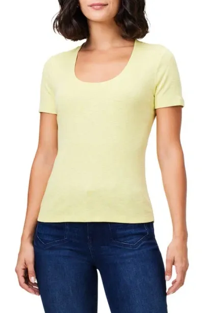 Nzt By Nic+zoe Scoop Neck Cotton Blend T-shirt In Citrus