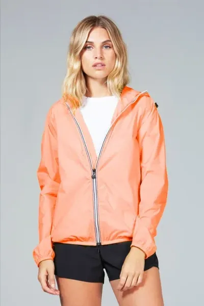 O8lifestyle Unisex Fluorescent Rain Jacket In Orange