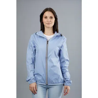 O8lifestyle Unisex Full Zip Rain Jacket In Powder Blue