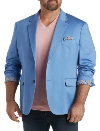 Oak Hill By Dxl Floral-lined Sport Coat In Blue