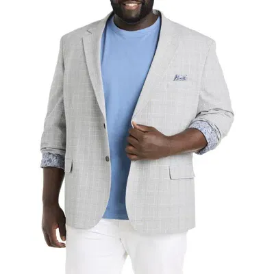 Oak Hill By Dxl Seersucker Sport Coat In Grey