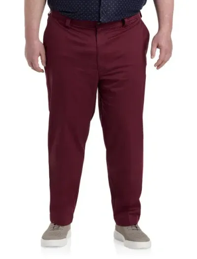 Oak Hill By Dxl Straight-fit Tech Pants In Zinfandel