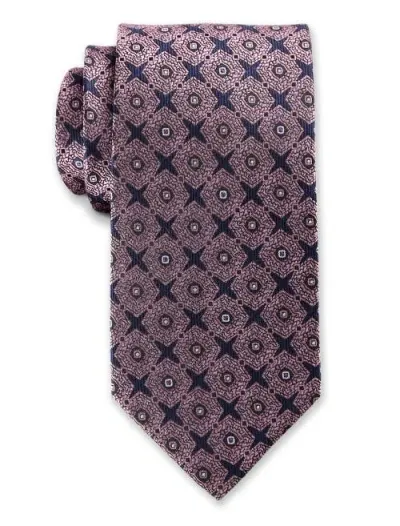 Oak Hill Premium By Dxl Medallion Silk Tie In Pink