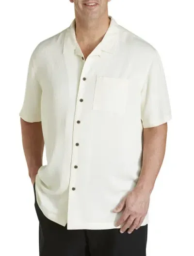 Oak Hill Solid Camp Shirt In White