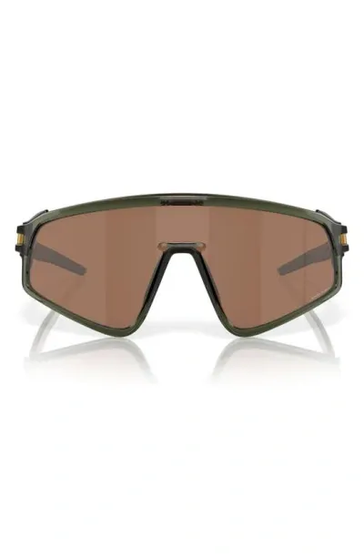 Oakley Latch Panel 35mm Polarized Rectangle Sunglasses In Olive