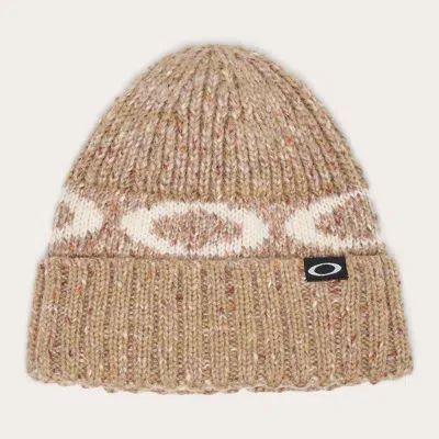 Oakley W. Ellipse Ribbed Beanie In Humus