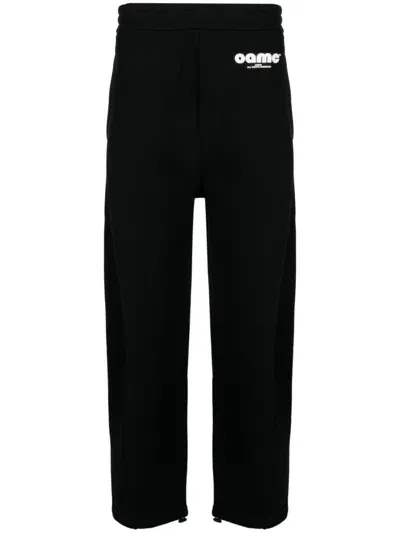 Oamc Logo-print Jersey Track Pant In Black