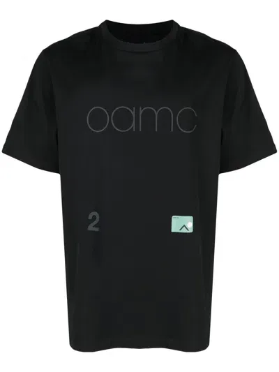 Oamc Logo-print T-shirt In 黑色