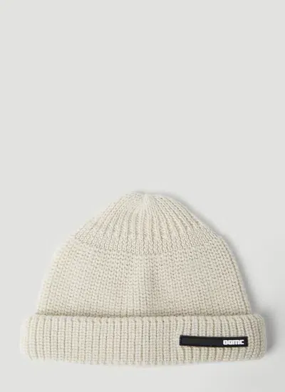 Oamc Peak Beanie Hat In White