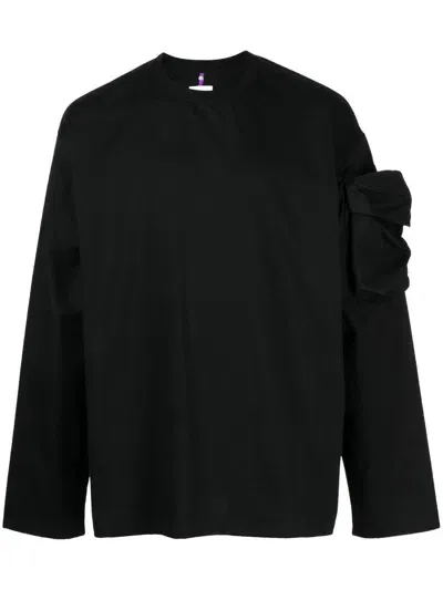 Oamc Pocket-detail Long-sleeved T-shirt In Black