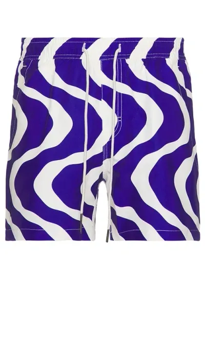 Oas Rippling Swim Short In Blue