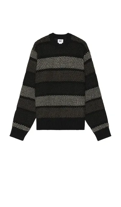 Obey Benjamin Crewneck Sweater In Schwarz